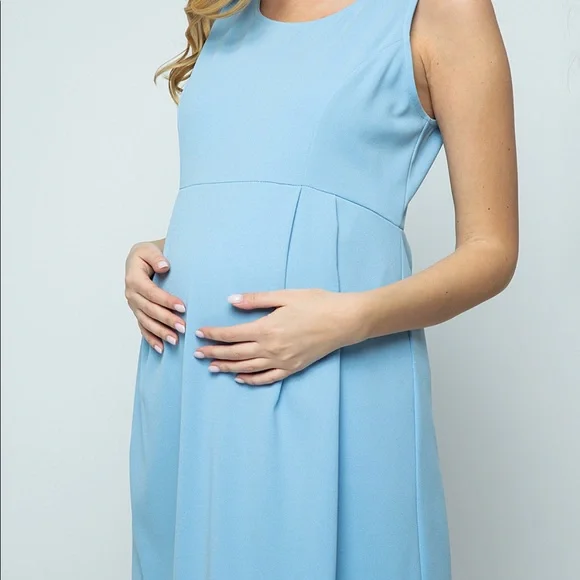 sachin and babi light blue dress Isabel maternity dress S Ingrid & Isabel
